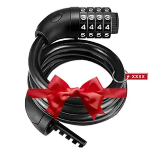 Bicycle password lock mountain bike convenient chain steel cable electric bike lock