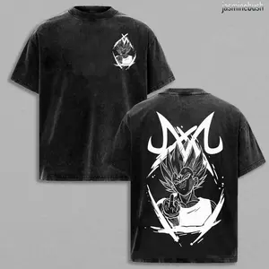 DBZ Majin Vegeta Unisex Summer outfits men streetwear 80s 90s graphic tees cotton Anime tank tops men gifts,funny graphic tee, men’s trendy t-shirts 5DB