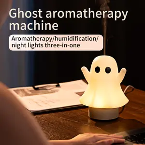 Ghost Aromatherapy Machine, Aroma Diffuser Humidifiers, USB Powered, Seven Color Ambient Light, Fantasy World Design, Create Unique Atmosphere at Home