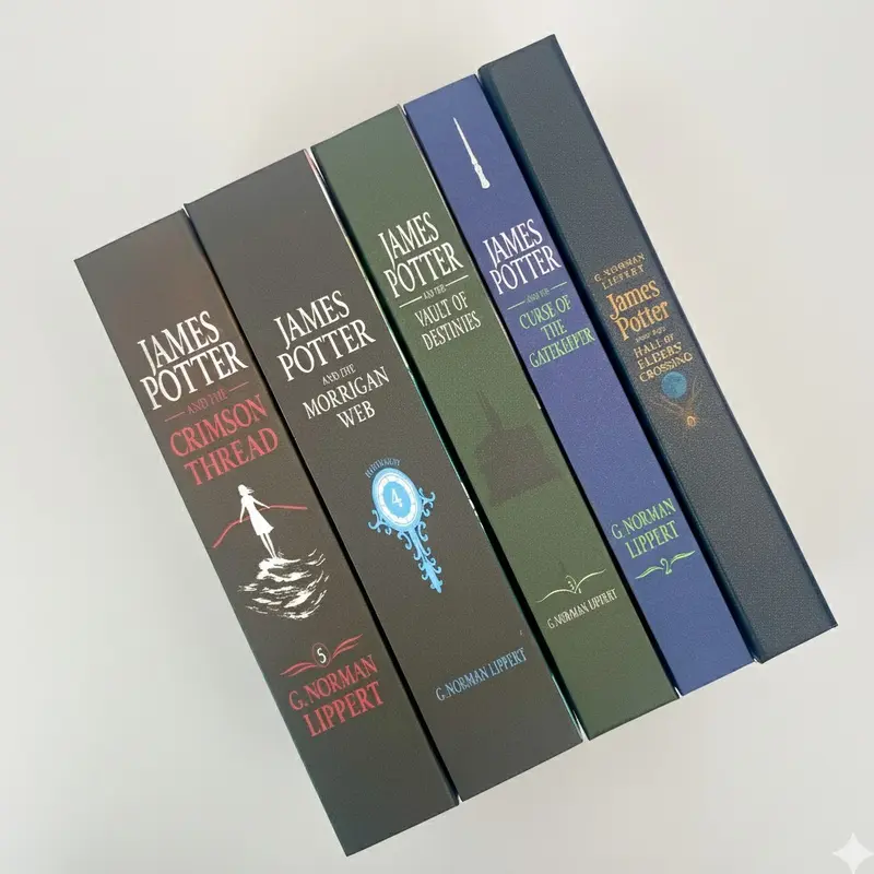 James Potter Complete Series by G. Norman Lippert | 5-Book Hardcover Set | Premium Collector's Edition | Epic Fantasy Adventure for Potterheads