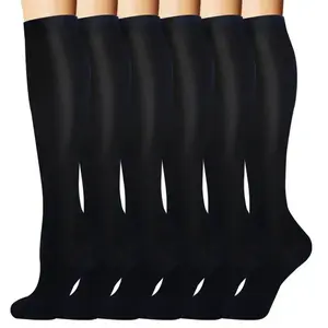 6 Pairs of Sports Compression Socks – Boost Circulation & Reduce Fatigue, Ideal for Gym, Hiking, Yoga & Travel Pattern Compression Knee-High Socks High Compression Socks leg Work Out leg warmers thigh high socks