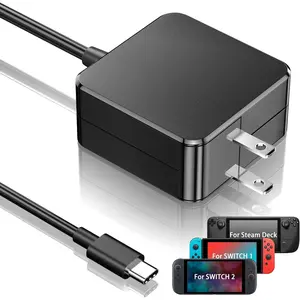 60W Charger for   2 & Steam Deck - PD 3.0   Power  with 5.9FT , 4K TV Dock Support, 20V/3A Replacement AC Adapter for  2/ OLED//Lite//Phone