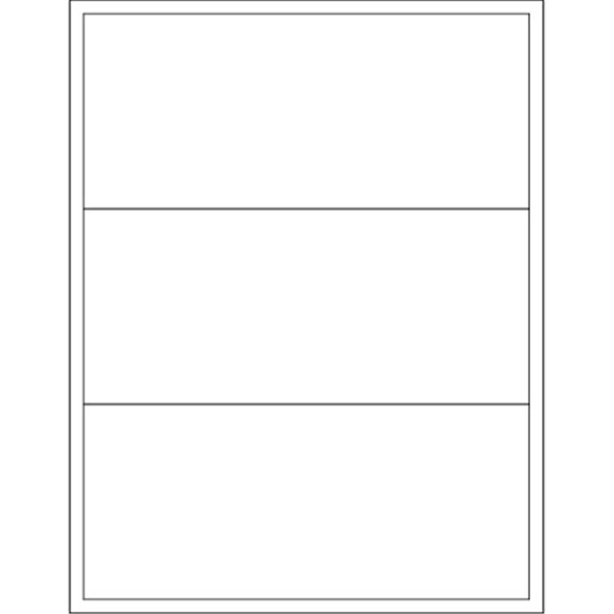 Box Partners  8 x 3.5 in. White Rectangle Laser Labels - Pack of 300