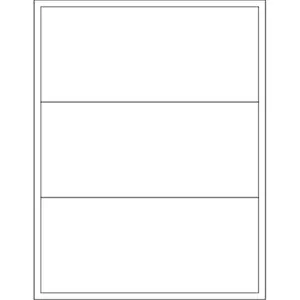 Box Partners  8 x 3.5 in. White Rectangle Laser Labels - Pack of 300