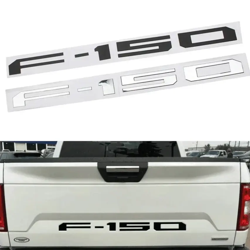 Matte Black Raised Plastic Tailgate Insert Letters Decal for 2018-2020 F150 Models - Stylish Truck Accessories, Decals for Truck, Ideal Gift for Drivers