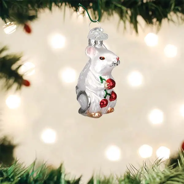 White Mouse Ornament