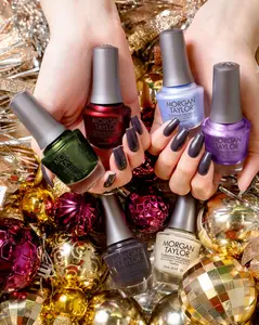 Morgan Taylor Holiday Winter On My Wishlist Collection  - Professional Lacquer, Vibrant, Chip-Resistant, Fast-Drying, Long-Lasting, High-Shine, Perfect for Manicures & Pedicure, 15mL.