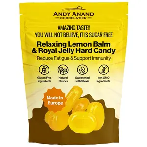 Andy Anand Sugar-Free Lemon Balm Hard Candy with Royal Jelly, 7 oz – European Imported, Keto & Diabetic-Friendly Gourmet Snack Gift Box
