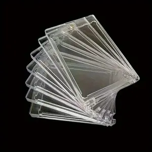 Magnetic Card Block, 5 Counts/1 Count Clear Acrylic Business Card Holder, Removable Protective Sleeve for Office School Dormitory