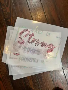 SHE IS STRONG BLING TSHIRT TRANSFER