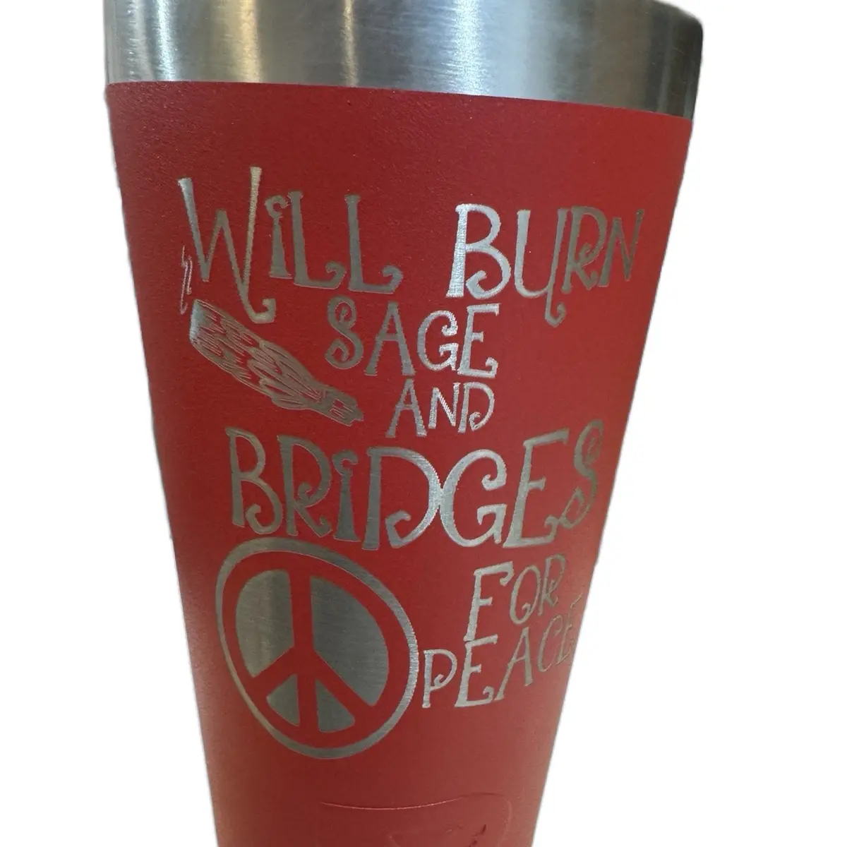 Custom laser engraved cup
