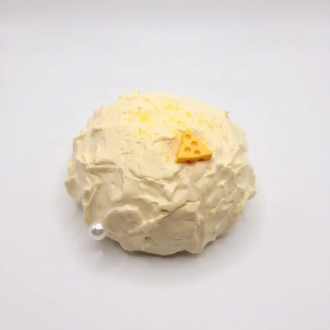 Mango Sago Cake Handmade Doughy-Muddy Squishy Food-Grade Silicone Creamy Slime Texture Stress Relief Toy Safe Premium Materials Ultra Satisfying Texture Versatile Easy To Clean Reusable Cutest Room Decor Ultimate Gift Idea