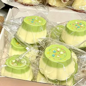 1PC Cream Pudding Squeezable Toy Food-Grade Silicone Creative Stress Relief Cake Food Gift Cute Ventilation Toy