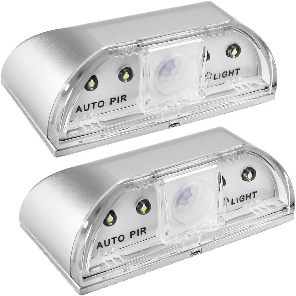 2-Pack Keyhole Night Light, Infrared IR Wireless Door Lock Lamp, Automatic Motion Sensor, 4 LED Bulbs