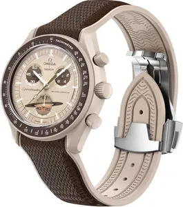 2025 New Style Natural Silicone+Adjustable Nylon Braided Solo Loop Sport Straps for Omega x Swatch MoonSwatch Watch 20mm for Men Women Eyelet button Soft and Odorless