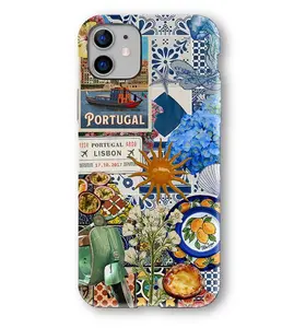 Aesthetic European Summer Portugal Fruit and Drink Preppy Collage Case 17 16 15 14 13 12 11
