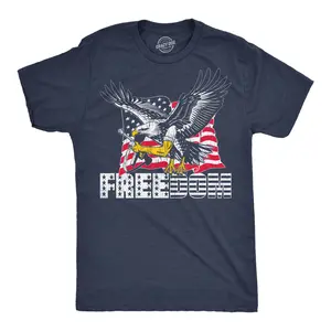 Mens Funny T Shirts Freedom Eagle Sarcastic Fourth Of July Graphic Novelty Bald Eagle Tee for Men Mens Funny T Shirts Cool Vintage Fashion T-Shirt Gift Classic Menswear Patriotic Apparel for Men Funny Sarcastic Navy -