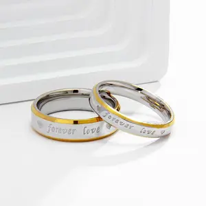 Couple Rings Forever Love Fashion Design Jewelry Souvenir Valentine Love Anniversary Girlfriend Boyfriend Engagement Wedding Father Mother Christmas Halloween Birthday Gift New Year