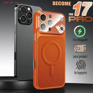 Transformed Into 17 Series Phone Case For iPhone 17 Pro Max 16 15 14 13 Pro Max Original AG Nano Frosted Glass For Magsafe Cover
