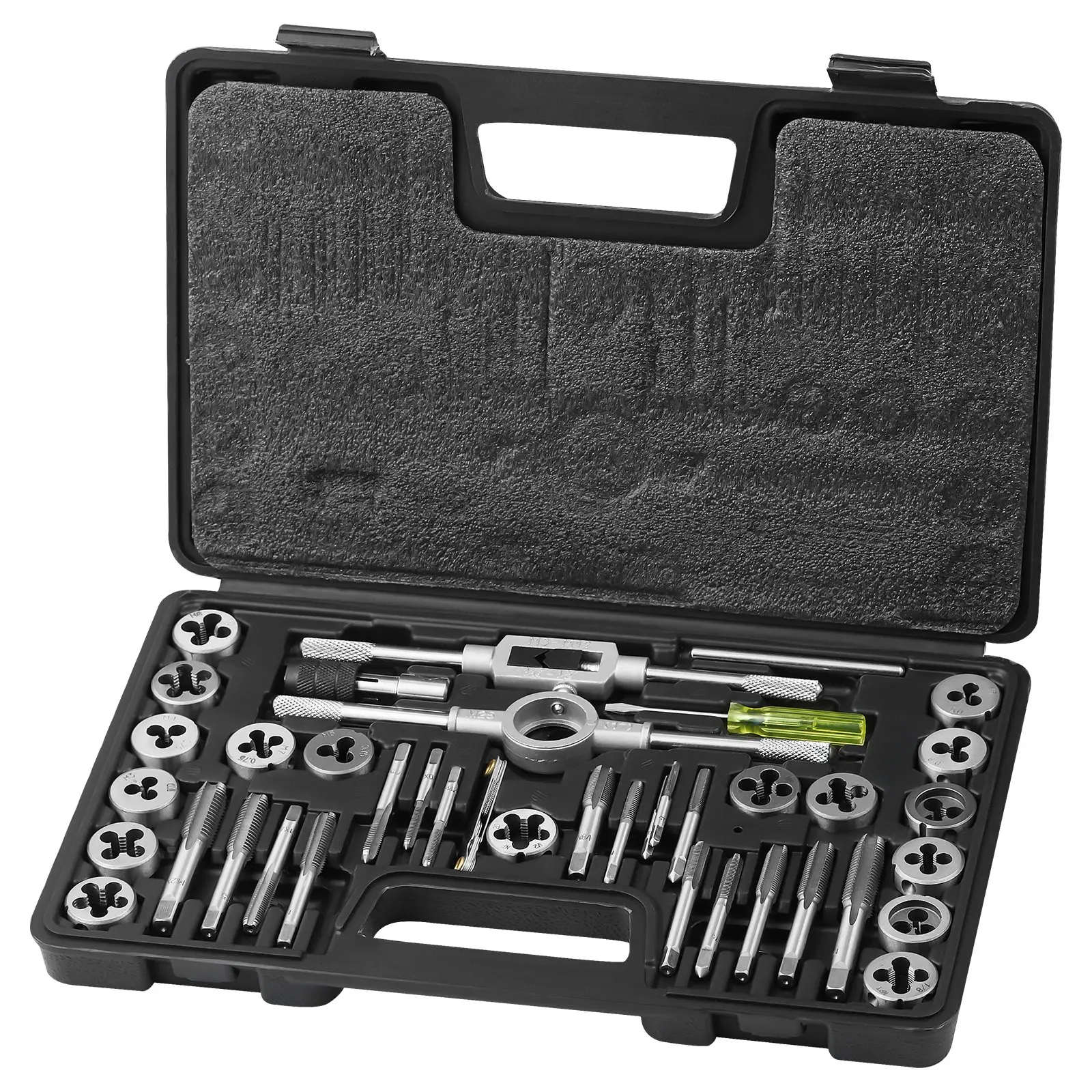 【DealsForYouDays】VEVOR Tap and Die Set, 40-Piece Include Metric Size M3 to M12, Bearing Steel Taps and Dies, Essential Threading Tool for Cutting External Internal Threads, with Complete Accessories and Storage Case