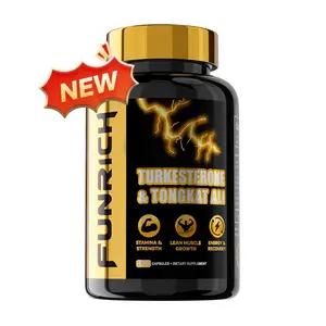 FUNRICH Turkesterone & Tongkat Ali Supplement for Men - Strength, Stamina, Muscle Growth & Recovery - 120 Capsules