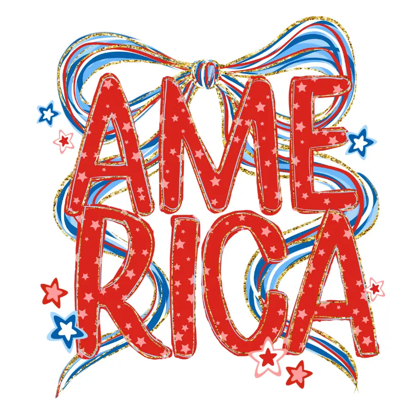 America coquette Direct To Film Print, DTF Print, Ready To Press  Print For T-Shirts