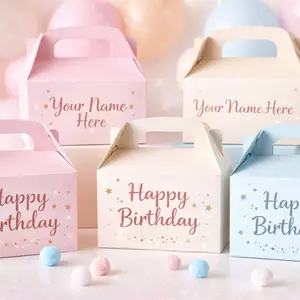 Custom Personalized Gable Favor Boxes | Party Treat Boxes | Any Theme