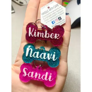 Acrylic Dog Bone Tag
