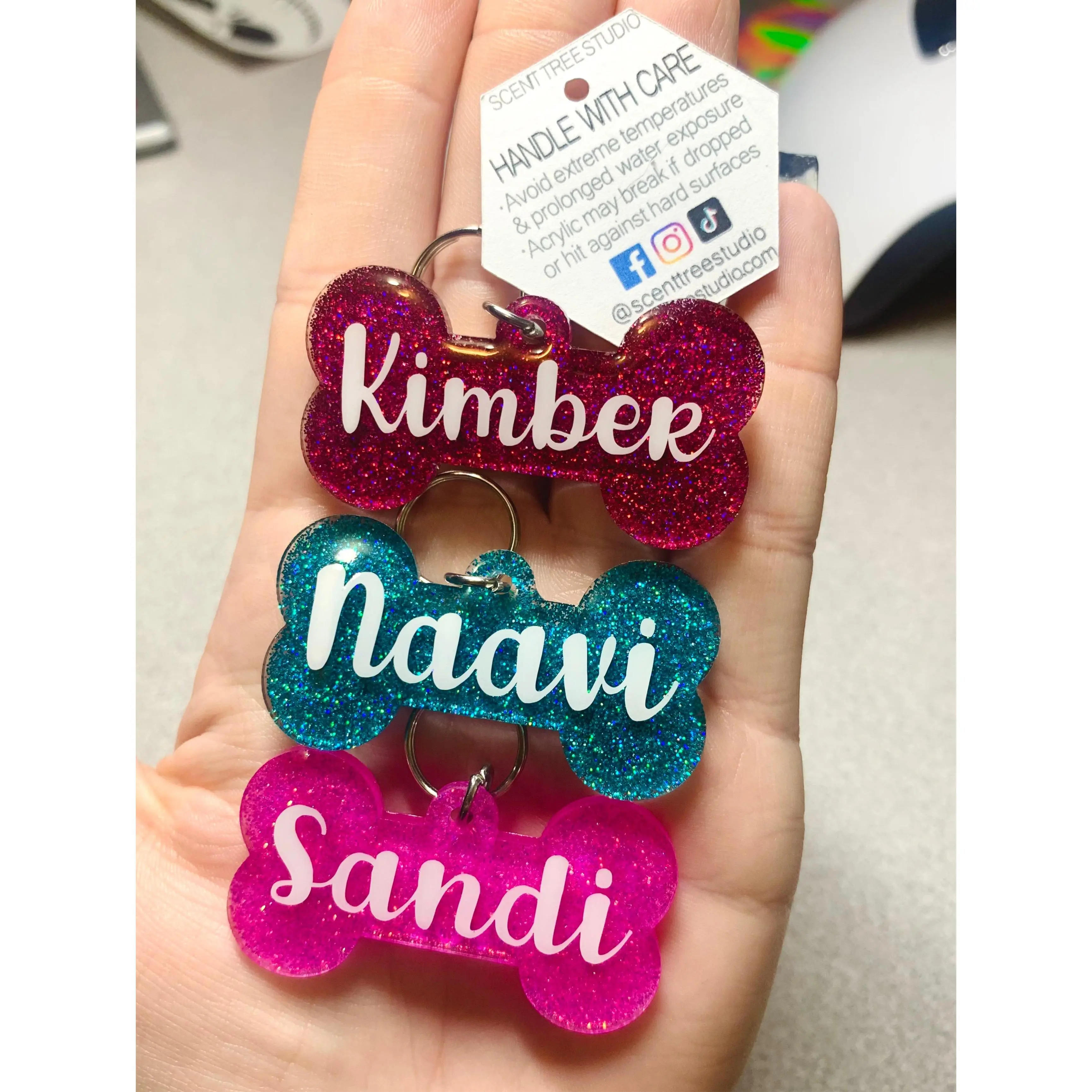 acrylic dog id tags - TikTok Shop