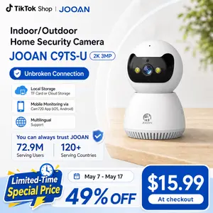 JOOAN C9TS-U 355° PTZ 3MP HD Security Camera with 5G&2.4G WiFi Night Vision 2-Way Audio Human Detection Motion Alert for Home Baby Pet Monitoring Connection