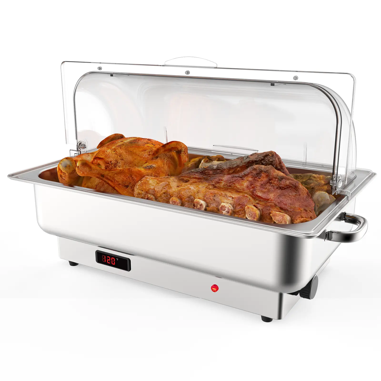 Gaomon Stainless Steel Multifunction Electric Cooker - Kitchen Appliances, Durable, Space-Saving, Compact, Even Heat, Quick Heating, Nonstick Smokeless Griddle Grills, Non-Toxic Indoor Cooking Appliance