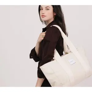 augustnoa The Everyday Cotton Tote Bag with Trolley Sleeve