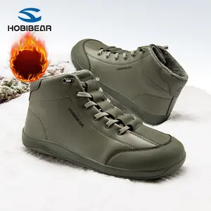 HOBIBEAR Wide Toe Winter Short Boots, Mid-top Casual Shoes - Warm & Cozy Athletic Footwear for Cold Weather