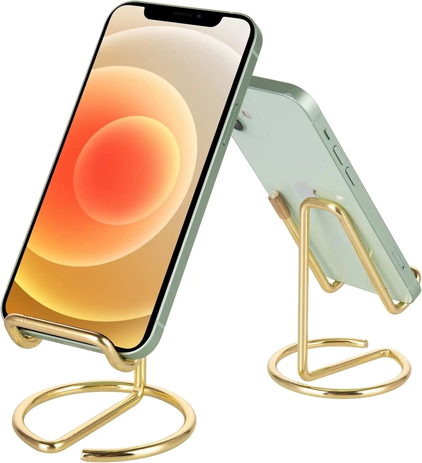 Luxury Gold Cell Phone Stand for Desk | Adjustable Metal Phone Holder for iPhone & Android