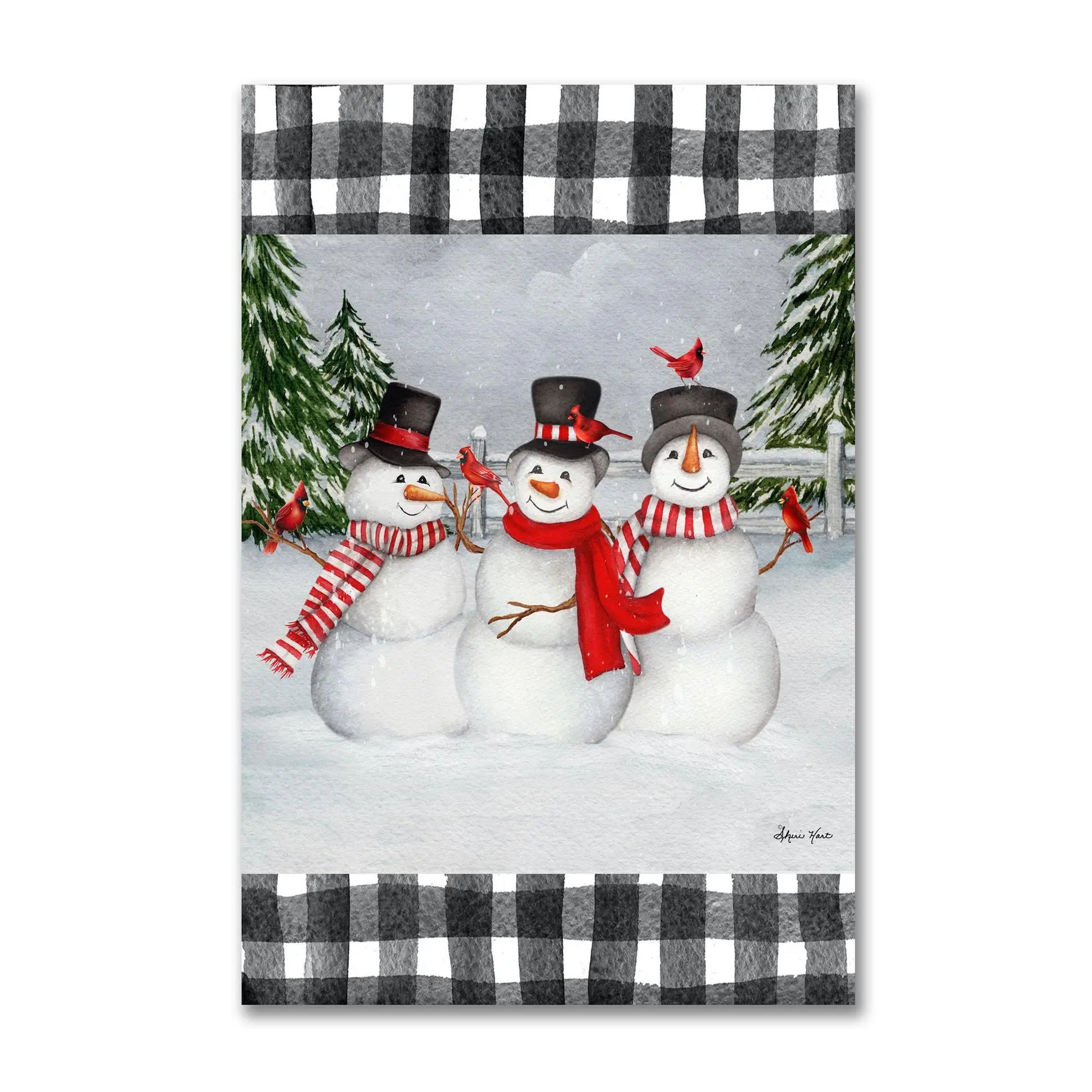 Courtside Market Winter Pals - Vertical 12x18 Canvas