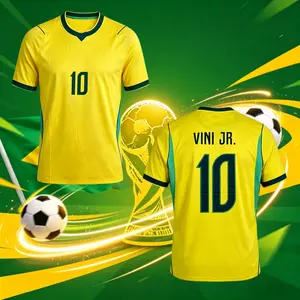 2026 Brazi National Home And Away 10# Neymar 7# 11# Short And Long Sleeve Soccer Jerseys Fans Version Breathable