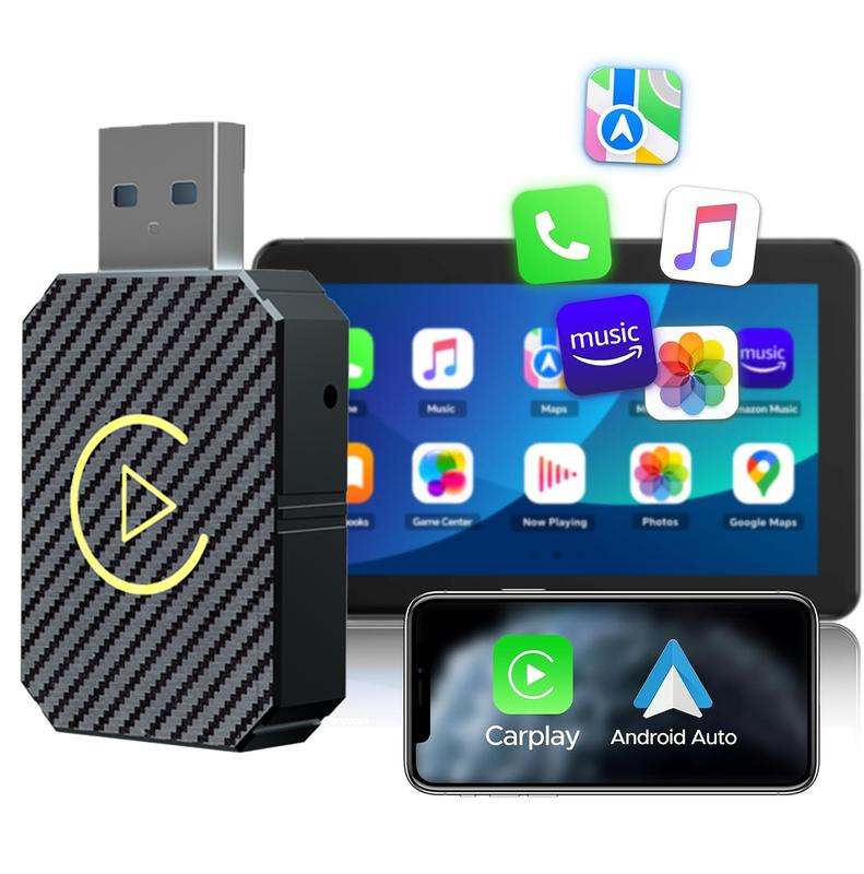 Mini Wireless Apple CarPlay Adapter, for both Apple and Android,converts wired to wireless, suitable for factory wired CarPlay cars from 2016+