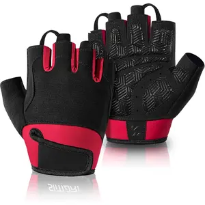 Breathable Workout Gloves for Men & Women, Weight Lifting Gloves with Padded, Grip, Full Palm Protection,  for Gym Exercise, Cycling, Weightlifting , Fitness, Black, , Size