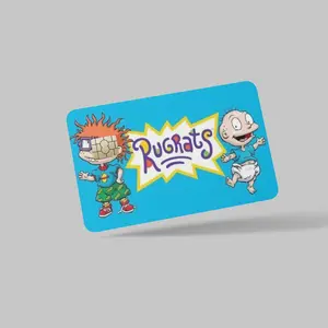 RUGRATS Credit Card Skin 2-Pack Precision Cut Scratch Resistant for Mayor Cards Easy Application Stylish Protection with Bear Design