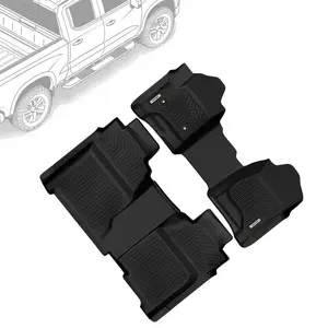 OEDRO Floor Mats Fit for 2014-2018 Silverado/Sierra 1500, 2015-2019 2500HD/3500HD Crew Cab, with 1st Row Bench Seat, Includes 1st and 2nd Row: Full Set Liners