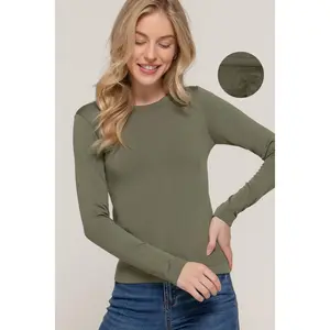 Long Sleeve Crew Neck Inner Seamless Top