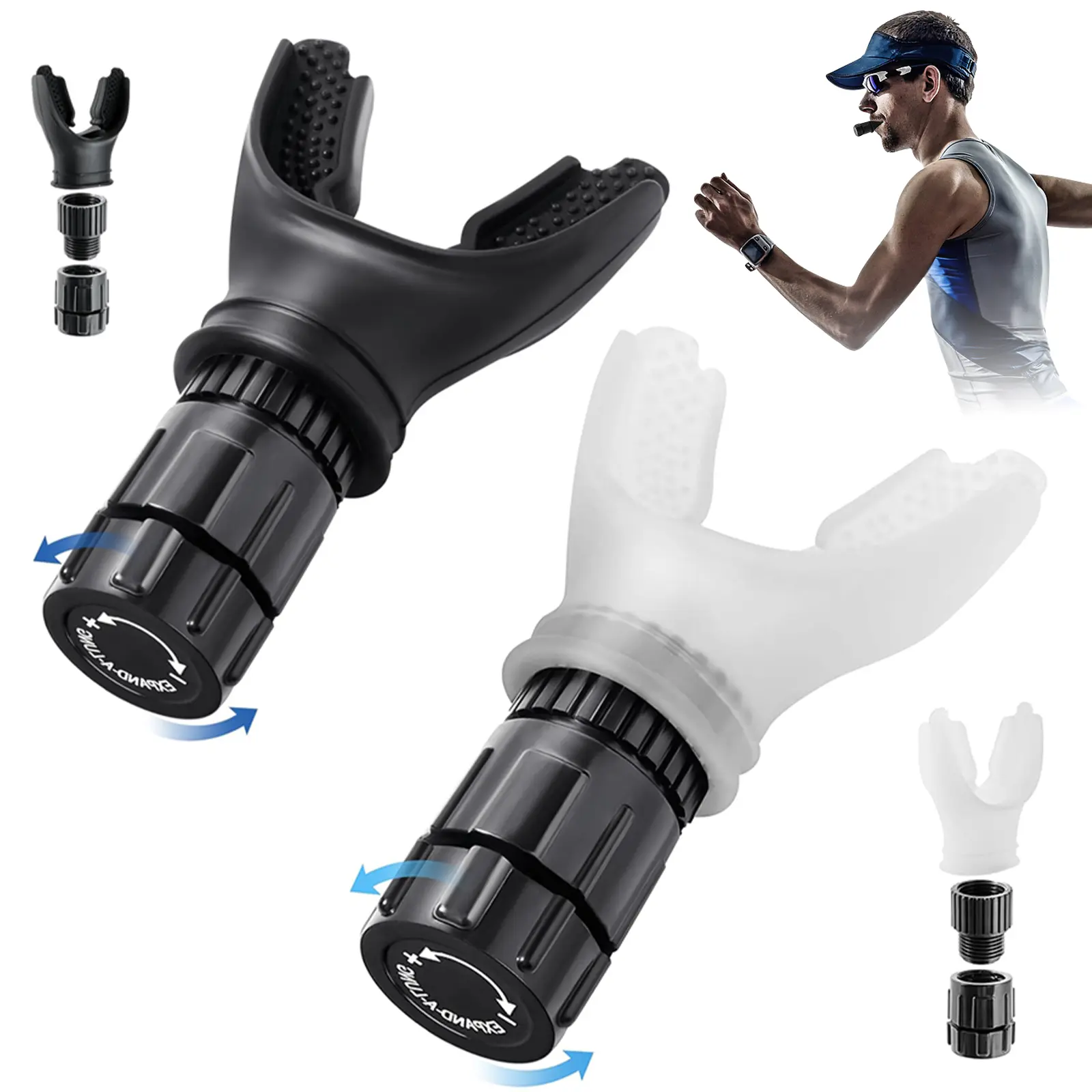 Portable Breath Trainer with Adjustable Resistance Settings for Enhanced Strength and Endurance, Exercise Trainer - Lightweight, Easy to Clean