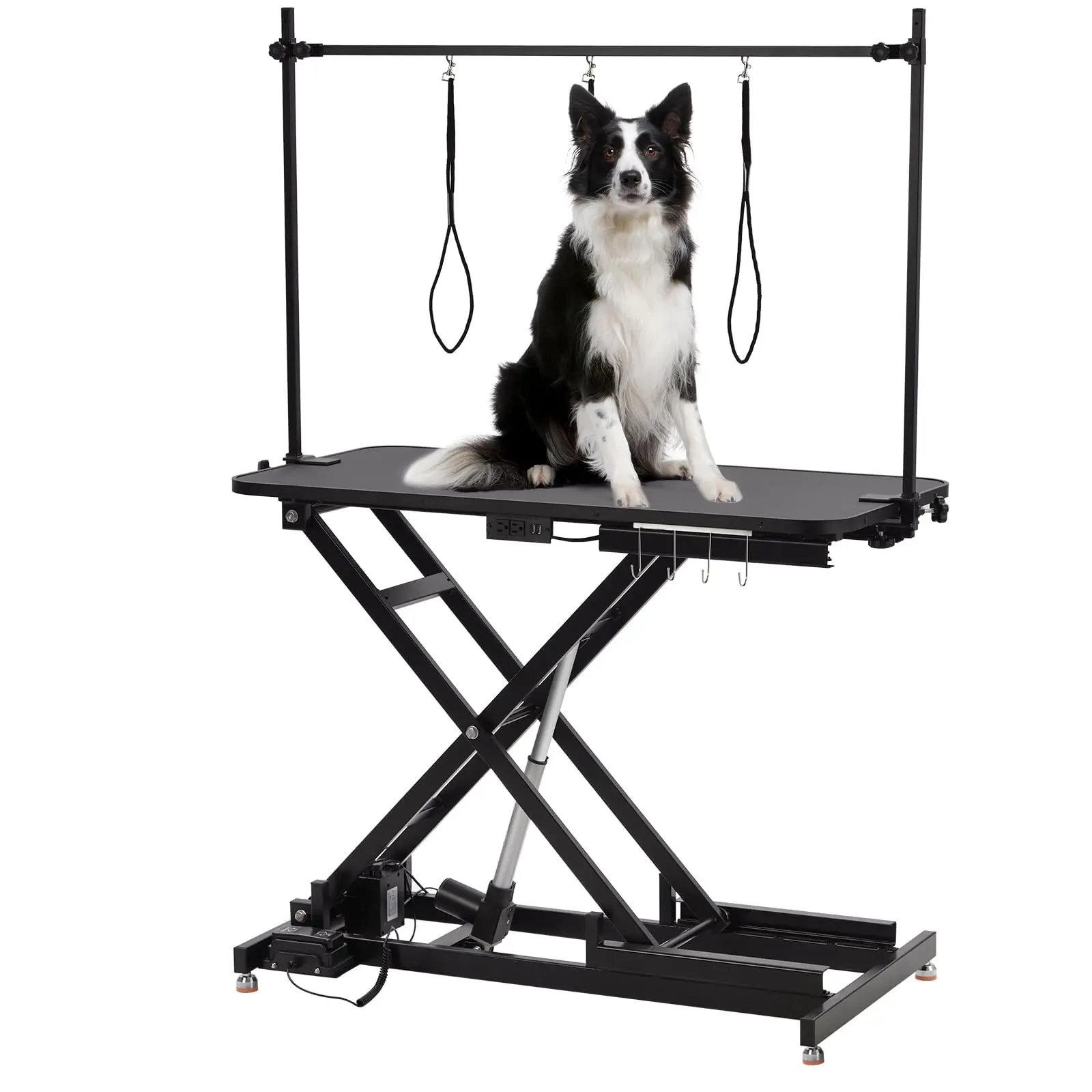 Garvee 47 Inch Professional Electric Dog Grooming Table, Heavy Duty, 9.4"-39.4" Height Adjustable Pet Grooming Table w/ Grooming Arm & Anti Slip Tabletop, Dog Grooming Station for Pets & Large Dogs
