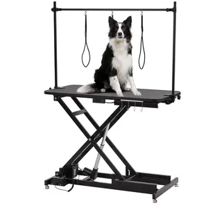 Garvee 47 Inch Professional Electric Dog Grooming Table, Heavy Duty, 9.4"-39.4" Height Adjustable Pet Grooming Table w/ Grooming Arm & Anti Slip Tabletop, Dog Grooming Station for Pets & Large Dogs