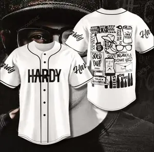 HARDY Baseball Jersey Concert Tour Shirt – Country Music Fan Button Up Jersey, Stage Outfit Vintage Style Unisex Tee
