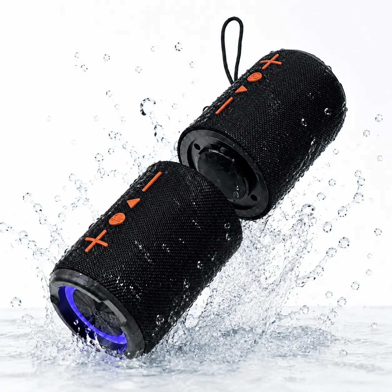 2-in-1 Wireless Compact Bluetooth Speaker V5.3 - 20W Stereo Audio, 12H Playtime, True Pairing, RGB LED Lights, 3.5mm Jack, TF Card Support, Waterproof, Rechargeable, Split Design, Stable Connection - Portable for Smartphones, Parties, Pools