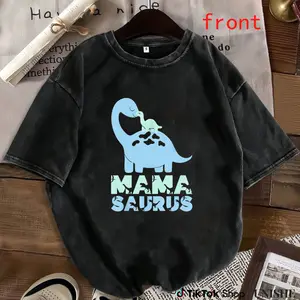 Unisex Casual Cotton Mamasaurus Trex T-Shirt – Dinosaur Mom Graphic Tee