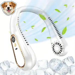 Portable Neck Fan, Multifunctional Fan with 5 Speed Settings, USB Rechargeable Bladeless Design, LED Display – Ideal for Indoor, Outdoor, Sports & Travel