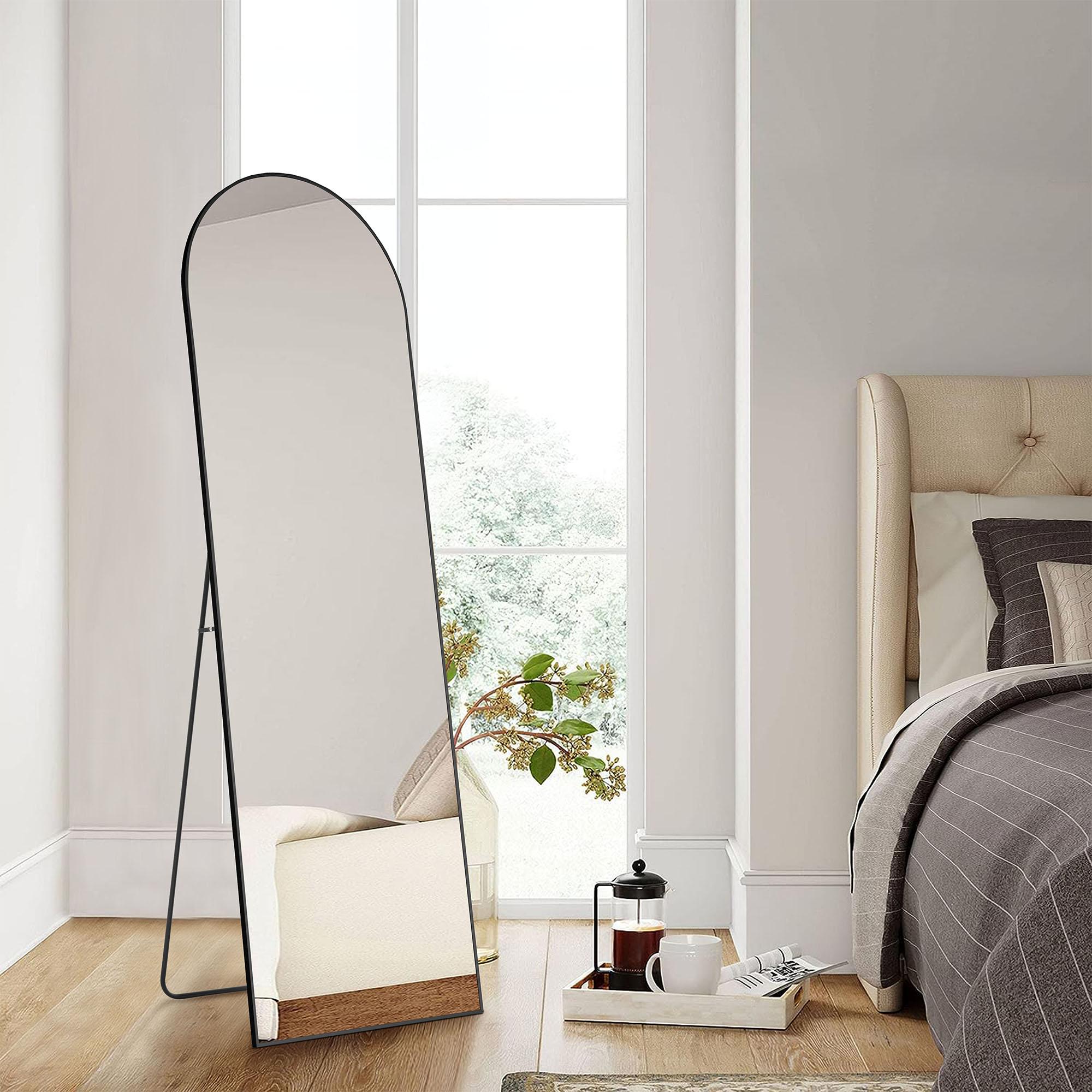 Arched/Right Angle 71"x26"/64"x21"/59"x16"Full Length Mirror Full Body Floor Gold Mirror Standing Hanging or Leaning Wall,Arch Wall Mirror with Stand Aluminum Alloy Thin Frame for Bedroom Cloakroom,Black Full-Length Mirror with Explosion-Proof HD Glass Arched/Right Angle 71"x26"/64"x21"/59"x16"Full Length Mirror Full Body Floor Gold Mirror Standing Hanging or Leaning Wall,Arch Wall Mirror with Stand Aluminum Alloy Thin Frame for Bedroom Cloakroom,Black Full-Length Mirror with Explosion-Proof HD Glass