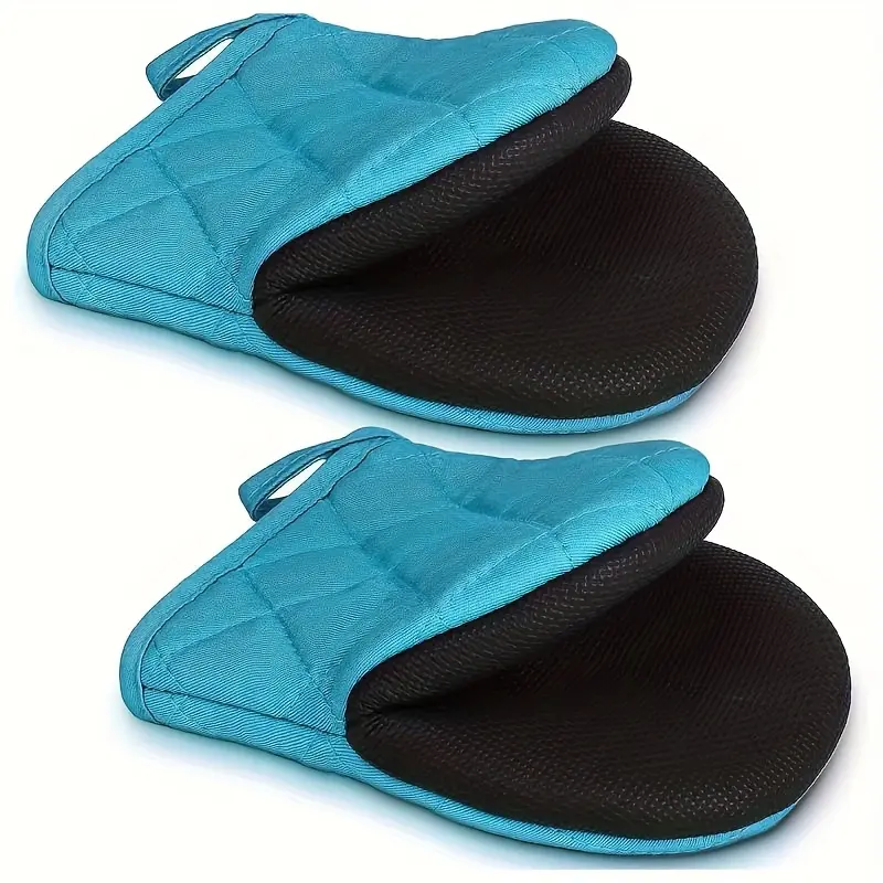 2pc Multi-Layer Durable Kitchen Oven Gloves, Oven Mitts, Non-Slip Heat Resistant Cooking Gloves, Food Safe, Perfect for Graduation, Labor Day, Christmas